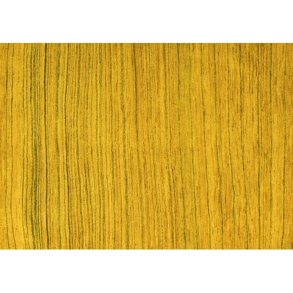 Ahgly Company Indoor Rectangle Abstract Yellow Modern Area Rugs, 4' x 6'