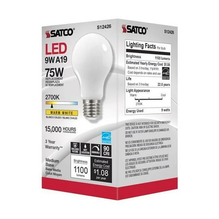 A19 E26 Medium Soft White 75W Equivalence LED Bulb