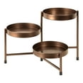 thumbnail image 1 of Kate and Laurel Finn 3-Tiered Plant Stand, 7.25 x 7.25 x 10, Bronze, Decorative Layered Tabletop Plant Stand for Display and Storage, 1 of 7