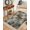 Brown, variant on Blue Brown Geometric Kitchen Runner Rug 2'x4', Modern Ombre Abstract Art Washable Rug with Tassels, Non Slip Woven Cotton Bathroom Rugs Hallway Carpet for Foyer Bedroom Entry Back Door Decor