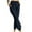Navy, variant on YUGYXL Womens Linen Joggers Pants Summer High Stretch Waist Long Pants Dressy Cozy Tapered Pants with Pockets Black L