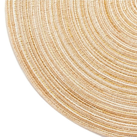 

mnjin round circle placemats table place mats kitchen dinner table heat pads 35cm bg beige