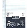 WorkForce Basic 6-Pack White Legal Pad, 50 Pages, 8.5" x 11.75"
