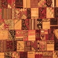 thumbnail image 1 of Ahgly Company Indoor Square Patchwork Orange Transitional Area Rugs, 6' Square, 1 of 1