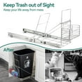 thumbnail image 5 of Adjustable Pull Out Under Cabinet Trash Can Rack Fit 7-11Gal Removable Basket for Kitchen Sink, 5 of 5