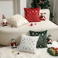 thumbnail image 2 of Lilixerw 18 x 18 inch Christmas Pillow Cover,Sequins Embroidery Cushion Cover Christmas Day Plush Pillow Cover for Couch Sofa Winter Decor, 2 of 6