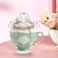 thumbnail image 3 of Regalos de Té para Amantes Del Té Acrílico en Forma de Corazón Taza de Té Ornamento 15cm Más Largo Lado Lindo Regalos de Oficina para Decoraciones de San Valentín, 3 of 9
