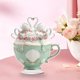 thumbnail image 4 of CaiYueKe Romantic Heart Teacup Acrylic Ornament Decorative Gift for Couples Valentine's Day Anniversary Wedding Home Decor Kitchen Desk Tabletop Decoration Love Present Souvenir Collectible, 4 of 9