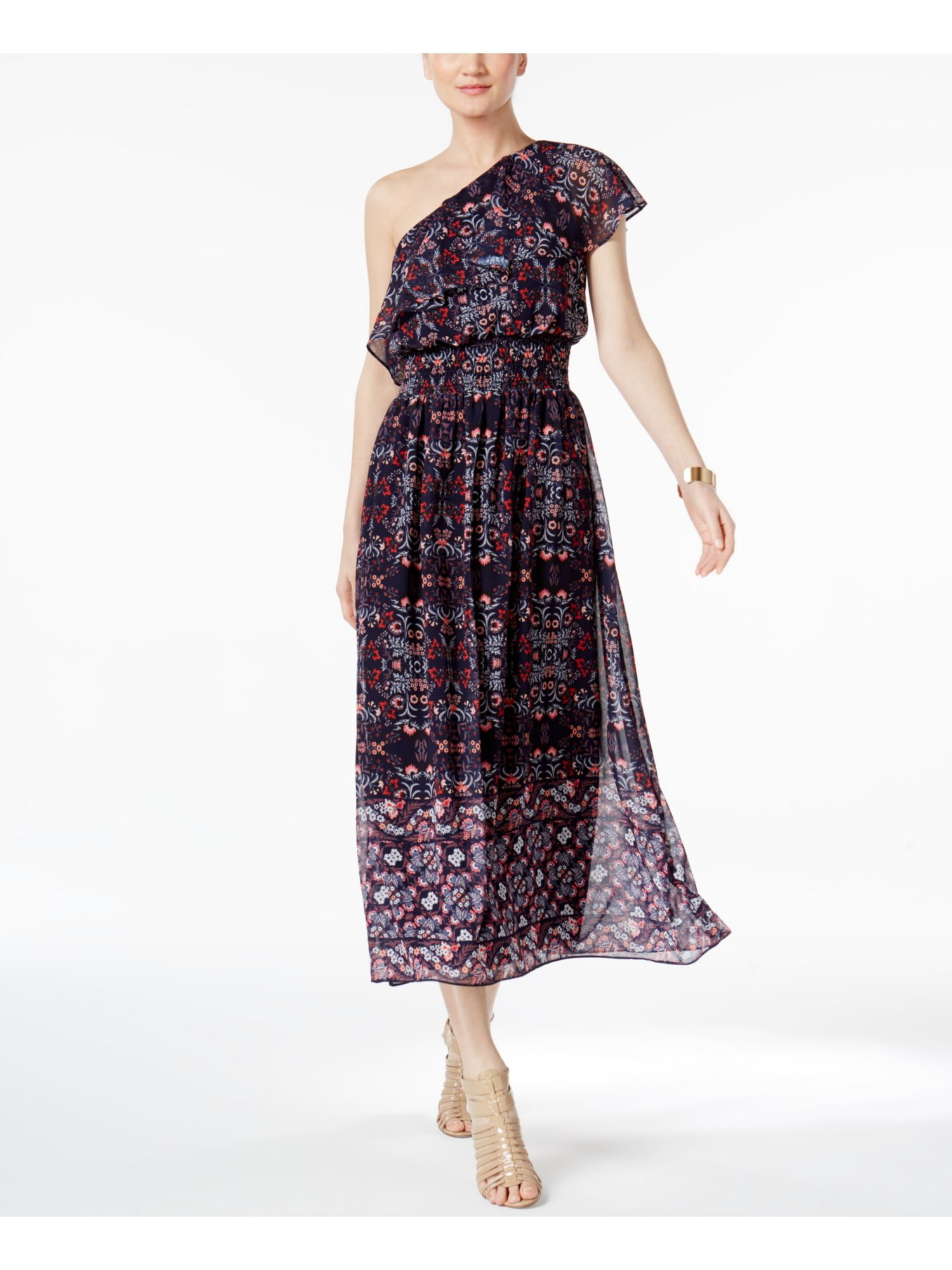 Vince Camuto - Vince Camuto Womens Floral Ruffled Maxi Dress - Walmart ...
