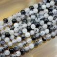 thumbnail image 2 of K-KED Natural Rutilated Quartz Gemstone Round Loose Beads 15'' 6mm 8mm 10mm-10 mm, 2 of 6