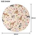 thumbnail image 6 of Pitbull Dog and Flower Floral Round Tablecloth 60"x60",Wrinkle Wipeable Table Cloth for Kitchen Dining Room Picnic Patio Party, 6 of 6