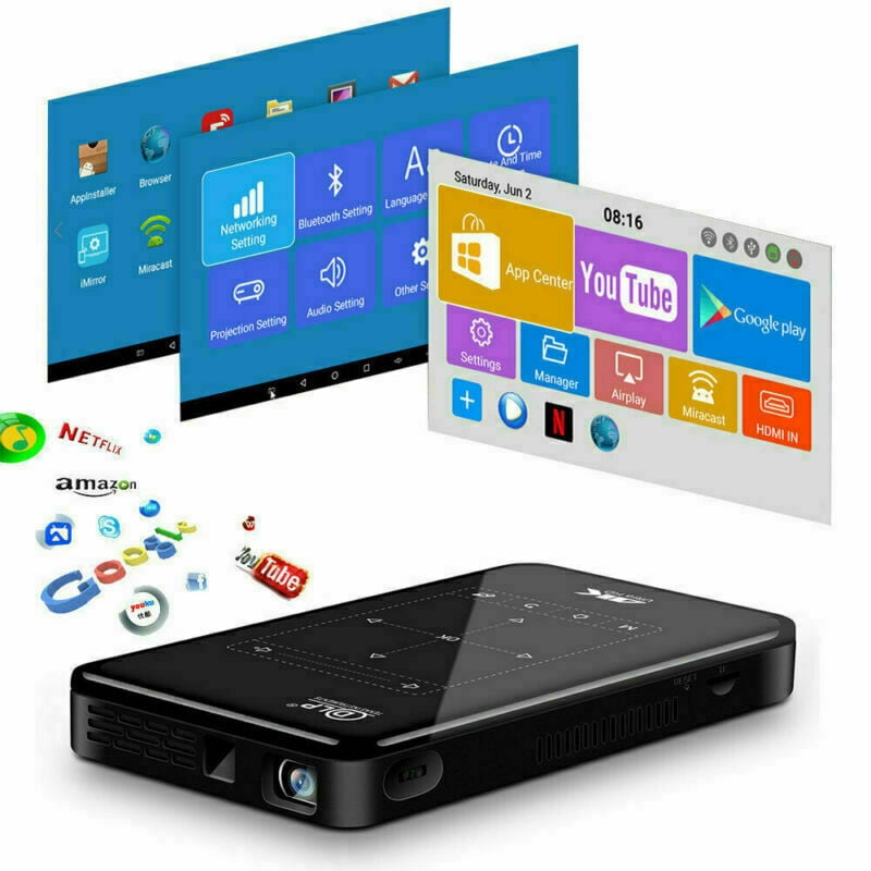 Cree su propia marca Uso en el hogar Proyector portátil Android 4.4 Dlp para  teléfono inteligente
