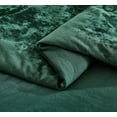 thumbnail image 6 of Chezmoi Collection Lux 3-Piece Forest Green Velvet Comforter Set Queen Size, All Season Lush Plush Velvet Bedding Set with Soft Washed Microfiber Reverse, 6 of 9