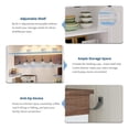 thumbnail image 7 of 72" Home Coffee Bar Cabinet with LED Light, Tall Farmhouse Coffee Bar Hutch with Storage, Sideboard Buffet Cabinet with Microwave Stand/Glass Shelf/6 Hooks/3 Drawers for Kitchen Living Dining Room, 7 of 7