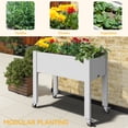 thumbnail image 3 of Dextrus Outdoor Raised Garden Bed with Drain Plug and Water Monitor, Resin Patio Planter Box for Plants, Flowers, Vegetables, Fruits - 2.5x1.5x2.1FT, 3 of 6