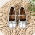 thumbnail image 6 of Ccpelsie Girls Flats Dress Shoes Little Kid Princess Ballerina Flats for Birthday Party - Girls Mary Jane Shoe for Wedding School(Silver,13), 6 of 9