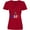 Red, variant on Inktastic France Eiffel Tower Flag in Text Women's V-Neck T-Shirt