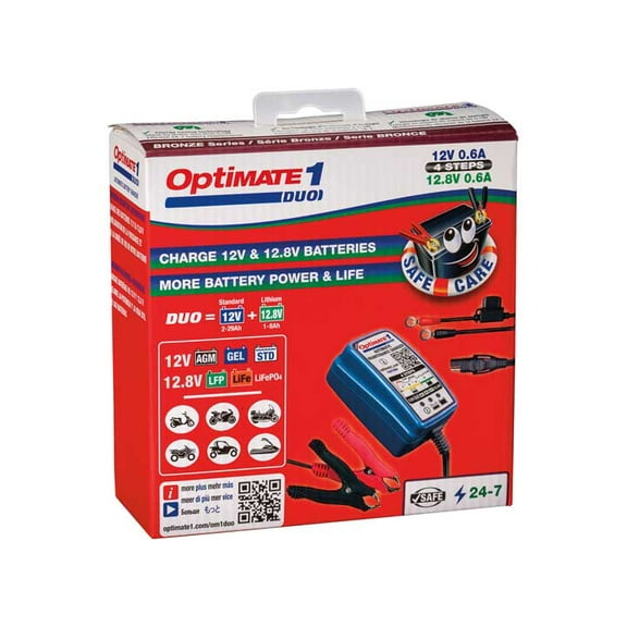 OPTIMATE 1 DUO BRONZE: 4STEP BATTERY CHARGER & MAINTAINER