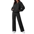 thumbnail image 6 of DOKOTOO 2 Piece Sweatsuits for Women Oversized Fleece Sweatsuits Zip Sweatshirt with Sweatpants Tracksuit with Pockets, 6 of 11