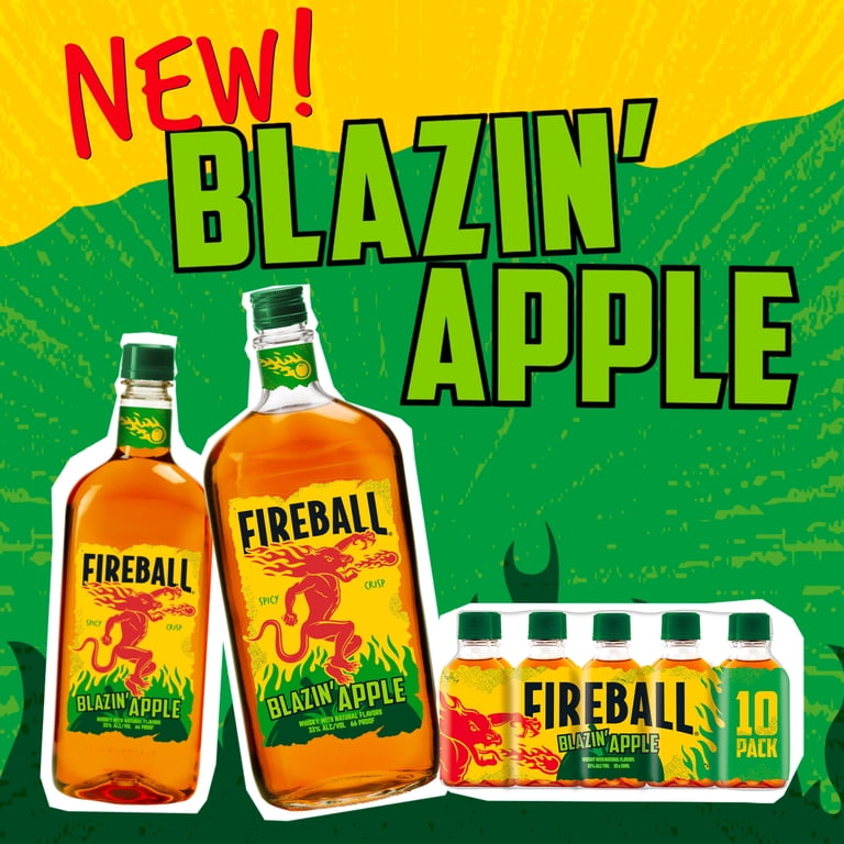 Fireball Blazin Apple Cinnamon Whisky, 750ml, 66 Proof, Plastic