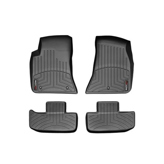 WeatherTech Custom Fit FloorLiners compatible with 2011-2014 Dodge Challenger - 1st & 2nd Row (2-pc. Rear Liner), Black