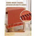 thumbnail image 2 of GHSDFBB Rustic Table Runner Boho Style, Handmade Tassels Orange Table Runner 120 Inches Long for Home Dining,Coffee,Tea,Kitchen,13x120, 2 of 6