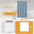 thumbnail image 3 of Boho Farmhouse Shower Curtain - Linen Rustic Heavy Duty Striped Fabric Shower Curtain Set, Bohemian Vintage Country Cloth Shower Curtains for Bathroom, Blue, 72" W x 96" L (Pack of 1), 3 of 6