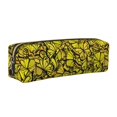 thumbnail image 1 of Disketp Yellow Butterflies Estuche de Lápices de Cuero con Cierre, Estuche Compacto para Papelería, Bolígrafos y Accesorios Pequeños, 1 of 7