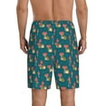 thumbnail image 3 of Naloa Frog and Mushrooms Men's Short Pajama Pants, Lounge Comfort Shorts with Elasticized Waistband and Side Pockets - XX-Large, 3 of 9
