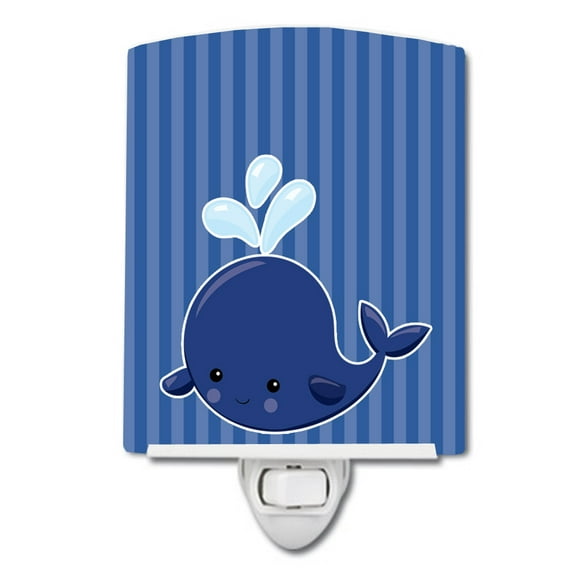 Nautical Whale Blue #2 Ceramic Night Light