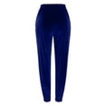 thumbnail image 5 of RUTAYY Women's Pants Solid Color Elastic Waist Straight Leg Casual with Pocket Comfortable Breathable Chic Travel Trousers, 5 of 5