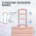 thumbnail image 2 of Paproos 3 Piece Luggage Set, Hardshell Carry on Luggage with Spinner Wheel, TSA Lock, Expandable Hardside Suitcase with Gradient Color, 20in 24in 28in Suitcase Set for Travel, Blue+Pink, 2 of 12