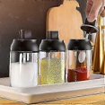 thumbnail image 5 of Kitchen Seasoning Containers 3 Pack Glass Spice Jars Container Transparent Sealed Storage Seaso, 5 of 5