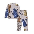thumbnail image 2 of Goofa Antique Vintage Teapot Coffee Grinder Printed Women’s 2 Piece Pajama Set Super,Pajamas Women's Long Sleeve Sleepwear Soft Button Down Loungewear Pjs Lounge Set Nightwear-Small, 2 of 9