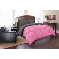 thumbnail image 1 of Super Soft Goose Down 3pc REVERSIBLE Alternative Comforter, KING, Pink/Gray, 1 of 3