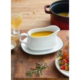 thumbnail image 5 of LE TAUCI 17oz Gravy Boat with Saucer Stand, Set of 1, Ceramic Sauce Boat with Tray for Salad Dressings, Creamer, Broth, Black Pepper, White, 5 of 6