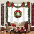 thumbnail image 5 of EWASWON Christmas Red Artificial Christmas Wreath, 12 Inch Xmas Door Hanging Decor, Festive Holiday Decoration for Home, 5 of 7