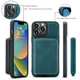 thumbnail image 3 of Allytech for iPhone 14 Plus Case 2022, Vegan PU Leather Anti-Scratch Magnetic Detachable Wallet Zipper Purse Stand Case with Card Slots for iPhone 14 Plus 6.7", Blue, 3 of 8