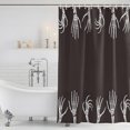 thumbnail image 6 of Halloween Shower Curtains for Bathroom, Waterproof Fabric Bath Curtains Decor, Bath Tub Curtain Brown Country Spooky Skeleton Hands Decorative Shower Curtain Sets with 12 Hooks, 72x72 Inch, 6 of 7