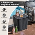 thumbnail image 4 of Zaverox Outdoor Resin Storage Side Table with Removable Lid and Wicker-Woven Accent for Patio, Deck, or Balcony, 4 of 9