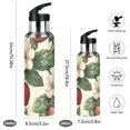thumbnail image 2 of Yayeee 20oz Insulated Water Bottle Double Wall Stainless Steel with Flip Straw Lid, Beige Strawberry, 2 of 7