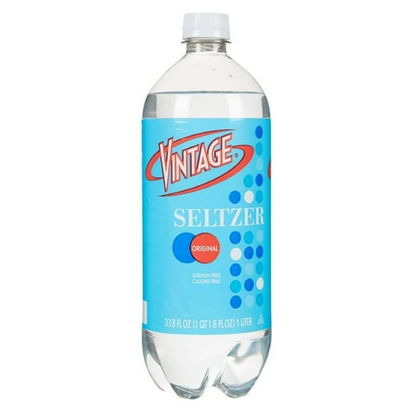 Vintage Original Sodium Free Calorie Free Seltzer 1 L Plastic Bottles - Pack of 12