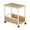 White frame L, variant on Bunblic Computer Host Stand PC Case Rack Wood for Home Office Rolling Cart with Caster Wheels Computer Tower Shelf PC Stand for Floor White frame L
