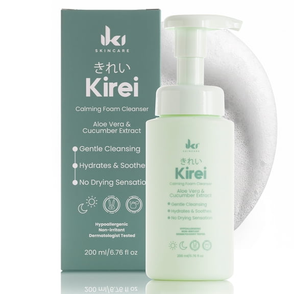 IKI Skincare Kirei Calming Foam Cleanser for All Skin Types, 200ml