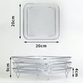 thumbnail image 2 of 3 PCS Air Fryer Rack, 8 Inch Air Fryer Rack Square, Tower Stackable Square Air Fryer Accessories, 304 Stainless Steel Multi-Layer Dehydrator Rack, 2 of 6
