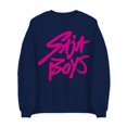 thumbnail image 4 of Pop cazadora para niña Round-Neck Sweatshirt,Soft Streetwear Pullover,Cute Long Sleeve Sweatshirt for Fall Winter （Navy）, 4 of 4