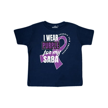 

Inktastic Chronic Pain I Wear Purple For My Saba Gift Toddler Boy or Toddler Girl T-Shirt