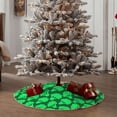 thumbnail image 5 of Daiia Green Broccoli Drawing Merry Christmas Tree Skirt , Xmas Large Lace-up Tree Skirt, Santa Snowflakes Rustic Home Decorations New Year Party Farmhouse Decor-48", 5 of 7
