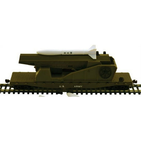 HO Flatcar w/Missile Launcher & 3 SAM Missiles US Army
