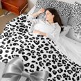 thumbnail image 4 of Homewish Cute Grey Ribbon Bowtie 7-Piece Bedding Comforter Set For Female Girls Adults,Leopard Print King Bedding Sets,Animal Cheetah Print Ultra Soft Bed Sheets,Breathable Home Decor,Reversible, 4 of 8